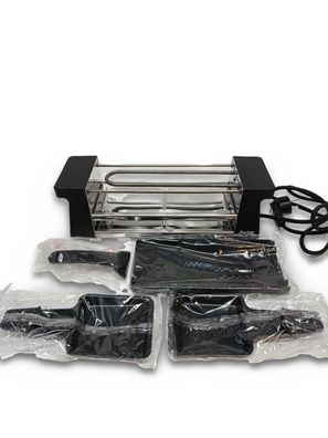 Spring Raclette 2 Compact fér 2 Personen schwarz Grillplatte Aluminiumguss