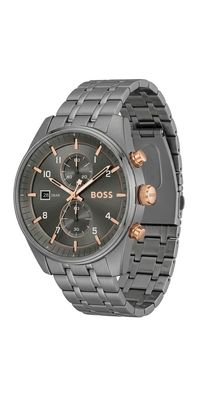Hugo Boss Skytraveller Herrenuhr grau Edelstahl HB1514153