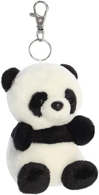 AURORA 34057 Palm Pals Bamboo Panda Clip-On, 10 cm, Plüschtier, weiß & schwarz