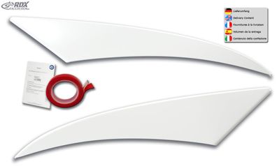 RDX Scheinwerferblenden für VW Crafter (2006-2017) weiß glänzend Böser Blick
