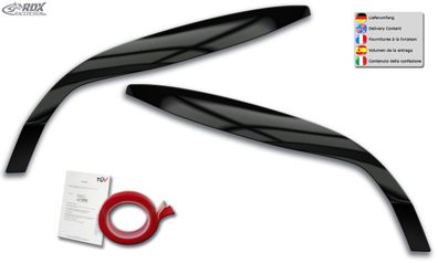 RDX Scheinwerferblenden für Renault Megane 3 2008-2013 schwarz glänzend Böser Blick