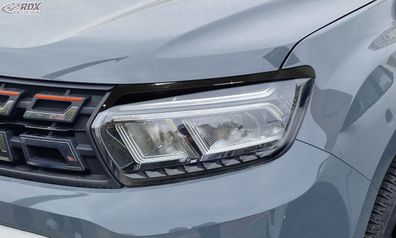 RDX Scheinwerferblenden für DACIA Duster II SR (Mod. 2018-2024) schwarz glänzend Böse