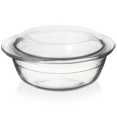 Ofenfeste Glasform mit Deckel, 27 x 23 x 11,5 cm, 2,2 l