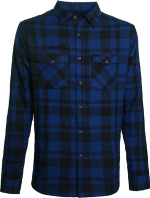 WCC West Coast Choppers Flannel La Bomba Herringbone Blue/Black