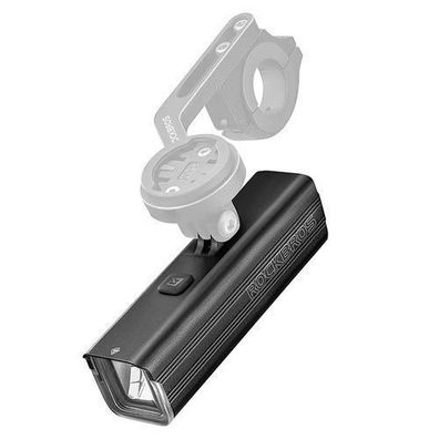 Fahrrad-Frontlicht 5000 mAh 1500 lm IPX6 mit Garmin- und GoPro-Halterung - Schwarz