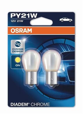 Osram PY21W 12V 21W Diadem Chrome 2 Stück Blister