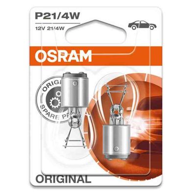 Osram Original P21/4W 12V Doppelblister 7225-02B ECE P21/4W 12 Volt 21/4 Watt Nebelsc
