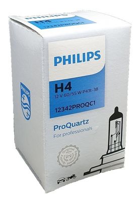 H4 12V 60/55W P43t 12342 ProQuartz 1St. Philips