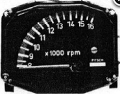 Pitsch Kröber Anzeigedisplay Tacho LZ13 Racing Type 0-16000 RPM