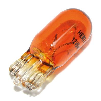 Glassockellampe HERT (10 Stück) 12V-5W (T10) orange