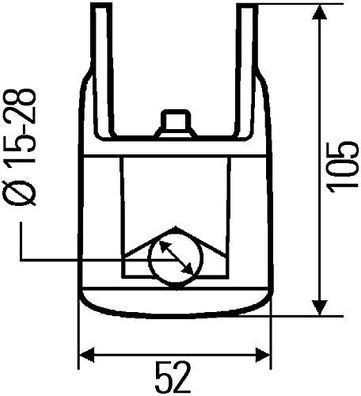 8HG990263111 HELLA Rohrhalterung drehbar Arbeistscheinwerfer