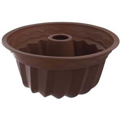 Silikon-Kuchenform mit Kamin, braun, Sillinie, 23,5 cm