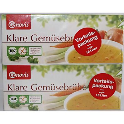 Cenovis Klare Gemüsebrühe, bio, - 2 x 36 Stück - 378.0g