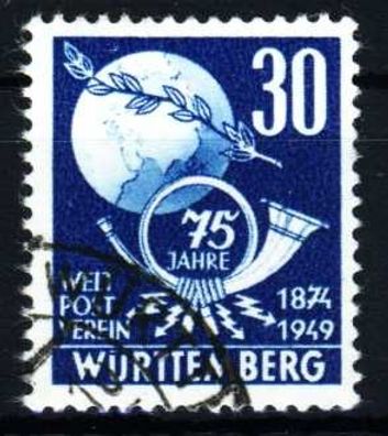 FRANZ. ZONE WTTBG Nr 52 gestempelt gepr. X32F682