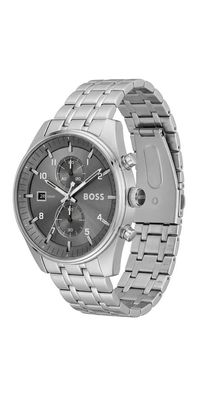 Hugo Boss Skytraveller Herrenuhr silber Edelstahl HB1514151