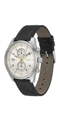 Hugo Boss Skytraveller silber Edelstahl Herrenuhr HB1514147