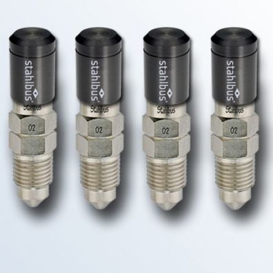 Stahlbus Entlüftungsventil M10x1.0x16mm (M) normal, mit anthrazitfarbener Kappe, 4er