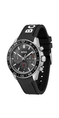 Hugo Boss Runner Herrenuhr silber schwarz HB1514141