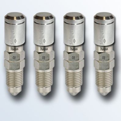 Stahlbus Entlüftungsventil M10x1.0x16mm, mit vernickelter Kappe, 4er Set Stahl, verni