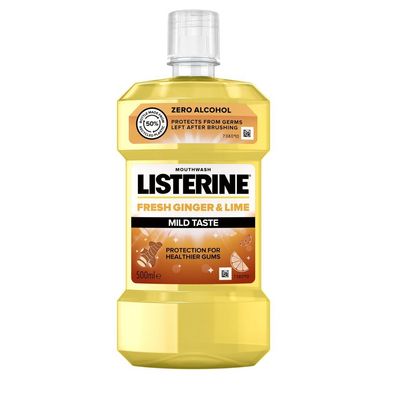 Listerine Listerine Fresh Ginger & Lime Mild Taste Mouthwash 500ml