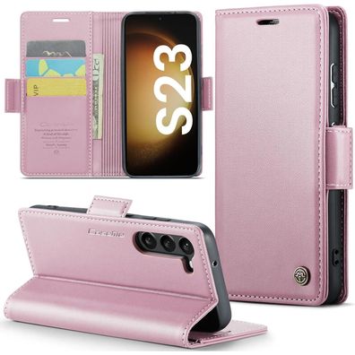 XYGLOW S23 5G Klapphülle Rosa Gold mit RFID