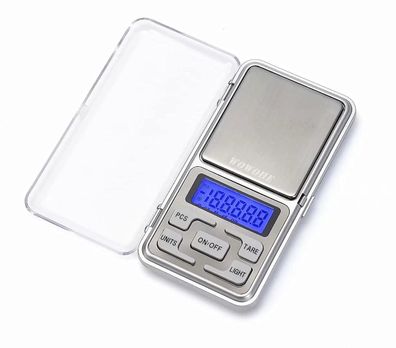 Showay Digitale Taschenwaage 500 g 0,01 g Feinwaage Edelstahl mit LCD