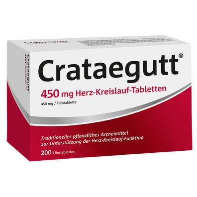 Crataegutt 450 mg Herz-Kreislauf-Tabletten 200 Stück Weißdorn hochdosiert