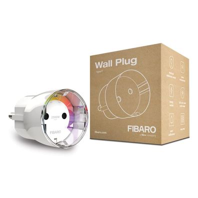 Fibaro Wall Plug Z-Wave Plus Smart Steckdose mit Leistungsmessung Typ F