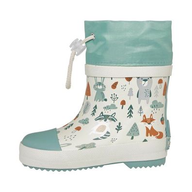 Playshoes Kinder Gummistiefel Halbschaft Wald Gefüttert 180395