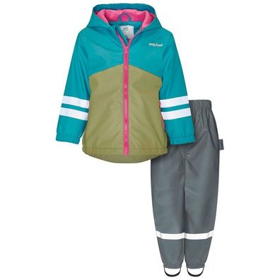 Playshoes Kinder Regen-Anzug Mit Fleece-Futter/Halbhose 408667