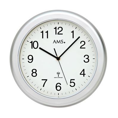 AMS F5956 Funkwanduhr mit Kunststoffgehäuse für Badezimmer