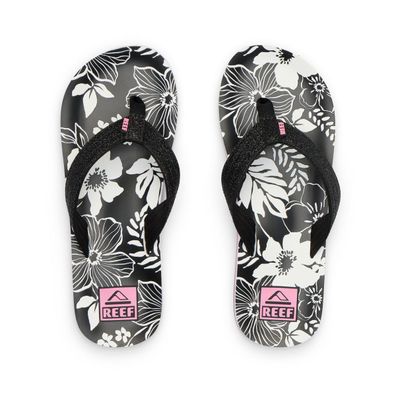 REEF Kids Flip Flop Kids Ahi pink/black floral - Größe: 2 (33)