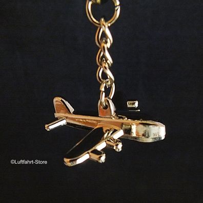 Schlüsselanhänger Flugzeug, 4 Triebwerke, Metall, 38 × 40 × 10 mm Art.-Nr. 50047