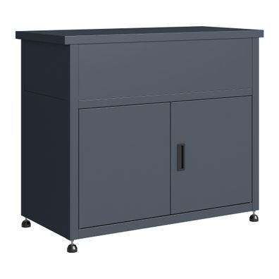 Gartenschrank 100x50x85cm mit Pflanzkasten, Stahl anthrazit