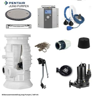 Pumpstation PKS-B 800-32 mit MultiCut Pumpe UFK 20/2M plus Ex. Jung Pumpen