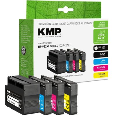 KMP Patrone HP NR.932/933XL Multip. 1000-1200 S. H174V refilled