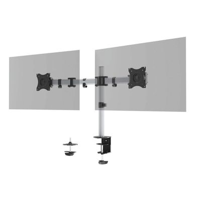Durable Durable Monitorhalterung SELECT für 2 Mon. Tischbef Silber