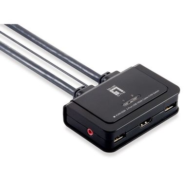 LevelOne KVM Switch 0290 2-Port Kabel, HDMI, USB, Audio