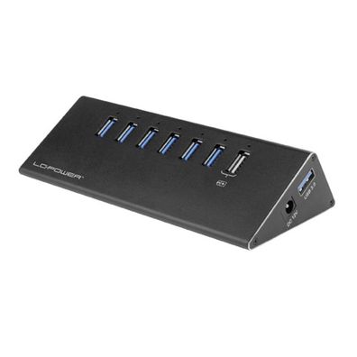 USB-Hub LC-Power 6x USB 3.0 + 1xLadefunktion LC-HUB-ALU-7B