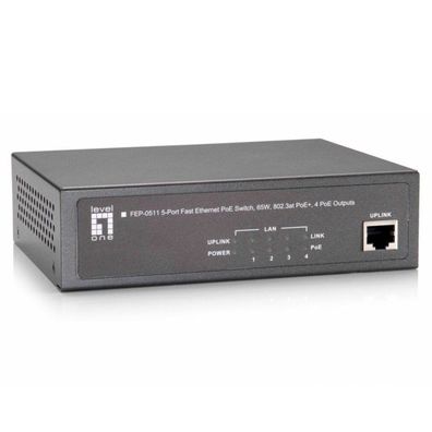 LevelOne Switch 5x FE FEP-0511 65W 4xPoE