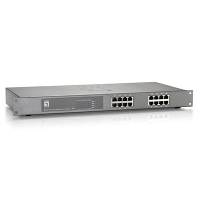 LevelOne Switch 16x FE FEP-1612W120 19" 120W 16xPoE