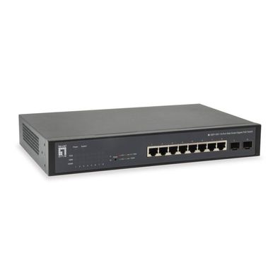 LevelOne Switch 8x GE GEP-1051 2xGSFP 70W 8xPoE