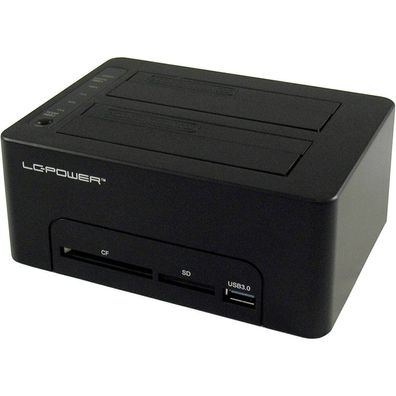 Dockingstation LC-Power USB 3.0 2-Bay 2,5"/3,5"HDD/SSD + Hub