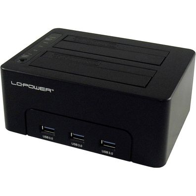 Dockingstation LC-Power USB 3.0 2-Bay 2,5"/3,5"HDD/SSD+3xHub