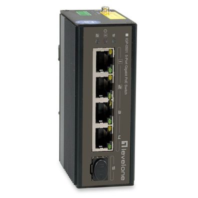 LevelOne Switch 5x GE IGP-0501 4xGE 1xGSFP 4xPoE