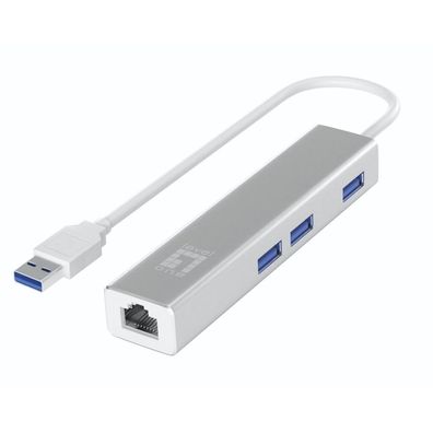 LevelOne Adapter USB3.0-> RJ45 10/100/1000,3xUSB3.0 0.15m si