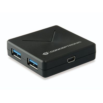 Conceptronic USB-Hub 4-Port 3.0 ->4x3.0 o. Netzteil sw