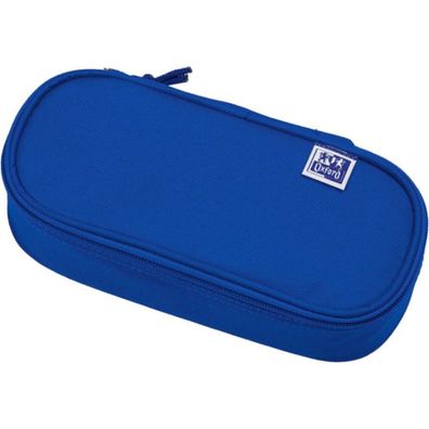 Schlamperbox oval gross 23x8x6cm blau Oxford