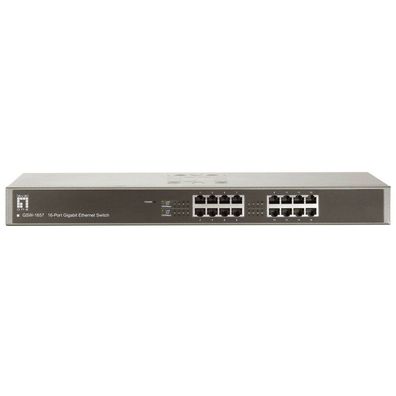 LevelOne Switch 16x GE GSW-1657 19" Metall