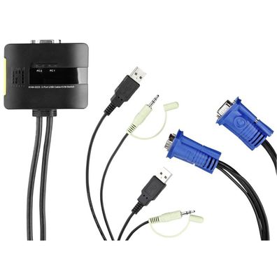 LevelOne KVM Switch 2x USB KVM-0223 mit Audio